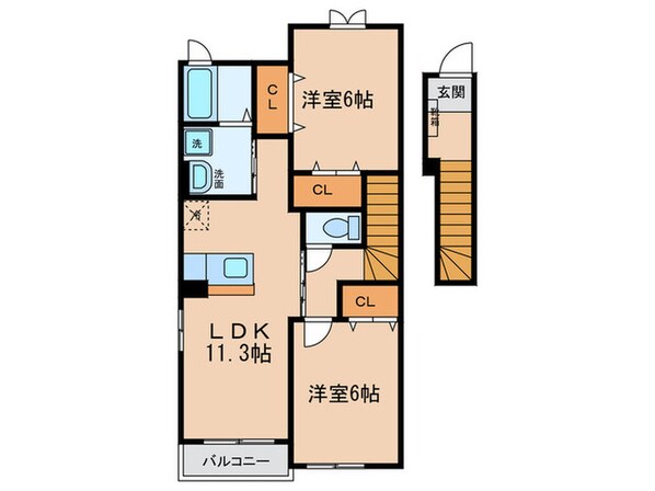 トロワ　ブリランⅡの物件間取画像